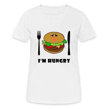 hamburger - T-shirt respirant Femme - blanc - Devant - AI Model Female 172 dark (172cm)