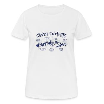 Les sept sommets - T-shirt respirant Femme - blanc - Devant - AI Model Female 172 dark (172cm)
