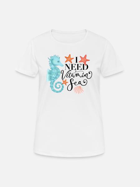 Vitamine Mer - T-shirt respirant Femme - blanc