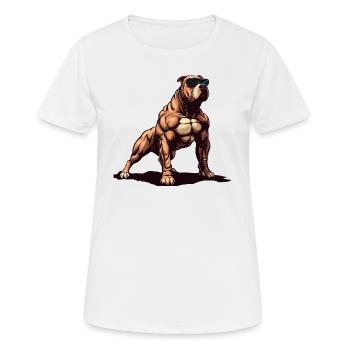 Pitbull The Hero - Women's Breathable T-Shirt - white - Front - AI Model Female 172 dark (172cm)