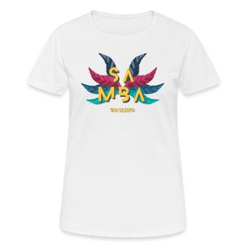 Brasilianischer Samba, Samba do Brasil, Tanz - Frauen T-Shirt atmungsaktiv - Weiß - Vorne - AI Model Female 172 dark (172cm)
