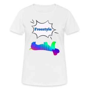Freestyle Dackel - Frauen T-Shirt atmungsaktiv - Weiß - Vorne - AI Model Female 172 dark (172cm)