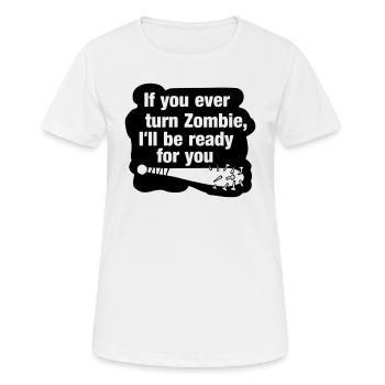 Zombie Zombieapokalypse Zombie-Jäger Horror Film - Frauen T-Shirt atmungsaktiv - Weiß - Vorne - AI Model Female 172 dark (172cm)
