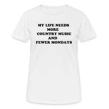 Country-Musik Musik Traurigkeit am Montag - Frauen T-Shirt atmungsaktiv - Weiß - Vorne - AI Model Female 172 dark (172cm)
