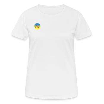 Amazigh Berber Flagge - Frauen T-Shirt atmungsaktiv - Weiß - Vorne - AI Model Female 172 dark (172cm)