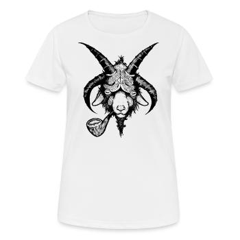 Frost Pipes Demon Goat Schwarz - Frauen T-Shirt atmungsaktiv - Weiß - Vorne - AI Model Female 172 dark (172cm)