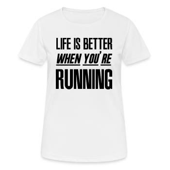 Running - T-shirt respirant Femme - blanc - Devant - AI Model Female 172 dark (172cm)