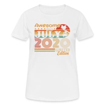 Juli 2020 Juli Geburtstagsgeschenk Juli 2020 - Frauen T-Shirt atmungsaktiv - Weiß - Vorne - AI Model Female 172 dark (172cm)