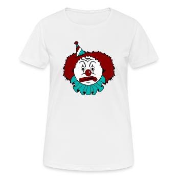 Clown. - T-shirt respirant Femme - blanc - Devant - AI Model Female 172 dark (172cm)