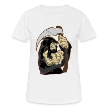La grande faucheuse - La faucheuse - T-shirt respirant Femme - blanc - Devant - AI Model Female 172 dark (172cm)