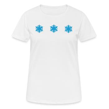 3 Schneeflocken Winter Sterne Wintersport Ski Team - Frauen T-Shirt atmungsaktiv - Weiß - Vorne - AI Model Female 172 dark (172cm)