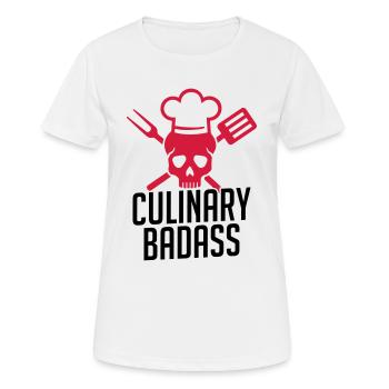 Chef Culinary Badass Chef Humor - Women's Breathable T-Shirt - white - Front - AI Model Female 172 dark (172cm)