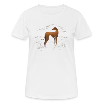 Azawakh - Frauen T-Shirt atmungsaktiv - Weiß - Vorne - AI Model Female 172 dark (172cm)
