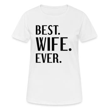 Beste Ehefrau aller Zeiten - Frauen T-Shirt atmungsaktiv - Weiß - Vorne - AI Model Female 172 dark (172cm)