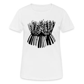 cereals corn cereal wheat wheat veggie gemuese v - Women's Breathable T-Shirt - white - Front - AI Model Female 172 dark (172cm)