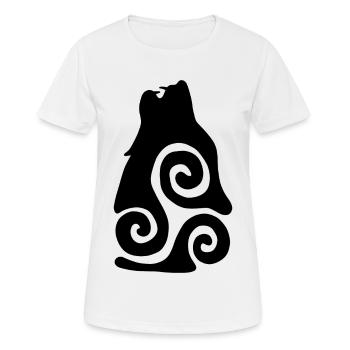 Wolf Tribal Hurlement - T-shirt respirant Femme - blanc - Devant - AI Model Female 172 dark (172cm)