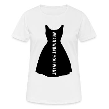 wear what you want - Frauen T-Shirt atmungsaktiv - Weiß - Vorne - AI Model Female 172 dark (172cm)