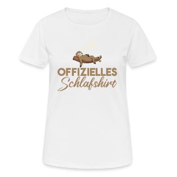 Snooze Fun - T-shirt respirant Femme - blanc - Devant - AI Model Female 172 dark (172cm)