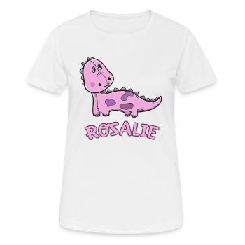 Dinosaurier lustig Kind Rosalie Geschenk Geburtsta - Frauen T-Shirt atmungsaktiv - Weiß - Vorne - AI Model Female 172 dark (172cm)