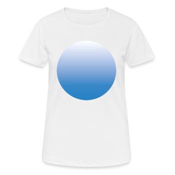 Sonne blau mit Farbverlauf 02 - Frauen T-Shirt atmungsaktiv - Weiß - Vorne - AI Model Female 172 dark (172cm)
