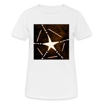 RESURRECTION STAR ORANGE - Women's Breathable T-Shirt - white - Front - AI Model Female 172 dark (172cm)