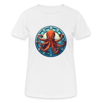 Kraken - Frauen T-Shirt atmungsaktiv - Weiß - Vorne - AI Model Female 172 dark (172cm)
