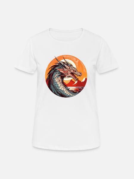 Drache - Frauen T-Shirt atmungsaktiv - Weiß