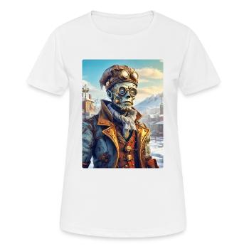 Steampunk Winterlandschaft Zombie 1.13 - Frauen T-Shirt atmungsaktiv - Weiß - Vorne - AI Model Female 172 dark (172cm)