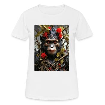 Spooky Plants Monkey 1.5 - Women's Breathable T-Shirt - white - Front - AI Model Female 172 dark (172cm)