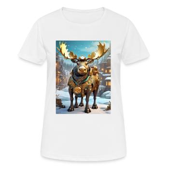 Orignal Steampunk Winter Wonderland 1.2 - T-shirt respirant Femme - blanc - Devant - AI Model Female 172 dark (172cm)