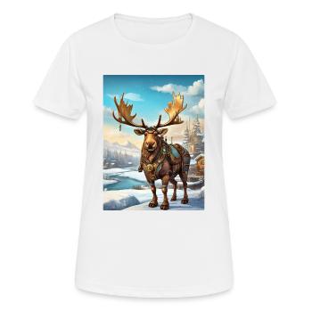 Orignal Steampunk Winter Wonderland 1.4 - T-shirt respirant Femme - blanc - Devant - AI Model Female 172 dark (172cm)