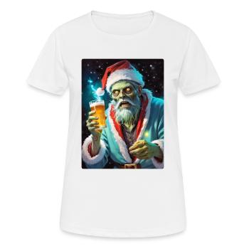 Weihnachten Zombie Bier 1.9 - Frauen T-Shirt atmungsaktiv - Weiß - Vorne - AI Model Female 172 dark (172cm)