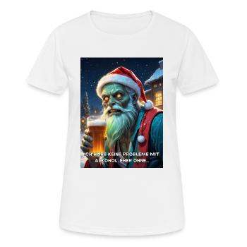 Weinachten Zombie Bier 2.7 - Frauen T-Shirt atmungsaktiv - Weiß - Vorne - AI Model Female 172 dark (172cm)