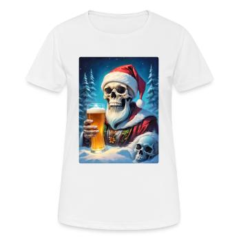 Bière Crâne de Noël 1.6 - T-shirt respirant Femme - blanc - Devant - AI Model Female 172 dark (172cm)