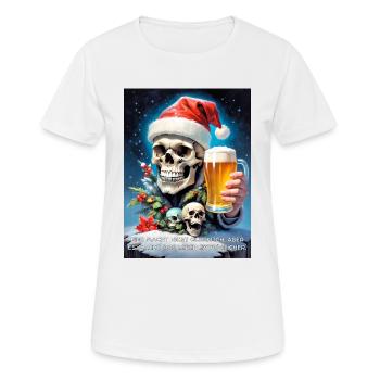 Bière Crâne de Noël 2.12 - T-shirt respirant Femme - blanc - Devant - AI Model Female 172 dark (172cm)