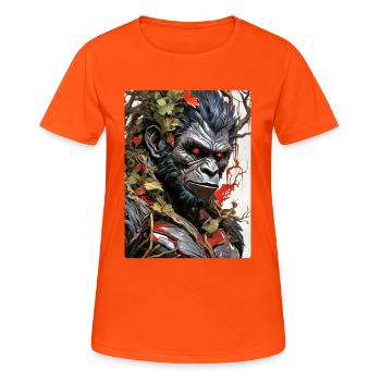 Spooky Plants Gorilla 1.5 - Women's Breathable T-Shirt - neon orange - Front - AI Model Female 172 dark (172cm)