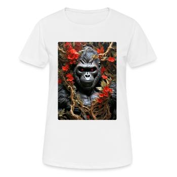 Spooky Plants Gorilla 1.11 - Women's Breathable T-Shirt - white - Front - AI Model Female 172 dark (172cm)