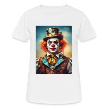 Clown Steampunk 1.8 - T-shirt respirant Femme - blanc - Devant - AI Model Female 172 dark (172cm)