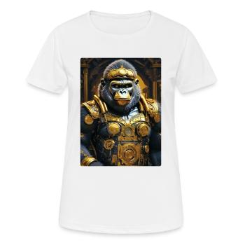 Gorille steampunk 1.20 - T-shirt respirant Femme - blanc - Devant - AI Model Female 172 dark (172cm)