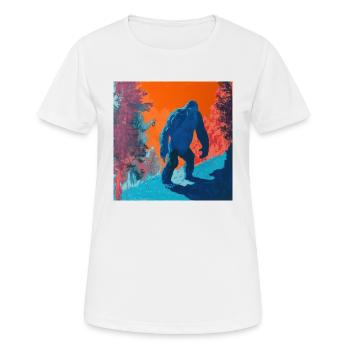 BigFoot, big foot, sasquatch - Frauen T-Shirt atmungsaktiv - Weiß - Vorne - AI Model Female 172 dark (172cm)