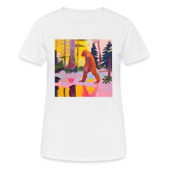 BigFoot big foot sasquatch - Frauen T-Shirt atmungsaktiv - Weiß - Vorne - AI Model Female 172 dark (172cm)