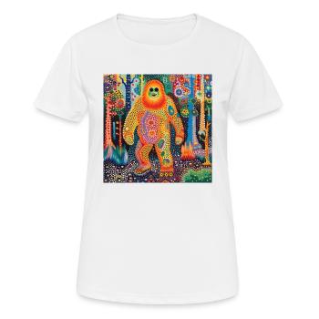 BigFoot, big foot, sasquatch - Frauen T-Shirt atmungsaktiv - Weiß - Vorne - AI Model Female 172 dark (172cm)