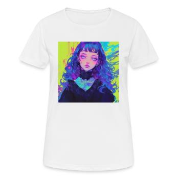 anime, gothic girl, waifu, japan - Frauen T-Shirt atmungsaktiv - Weiß - Vorne - AI Model Female 172 dark (172cm)
