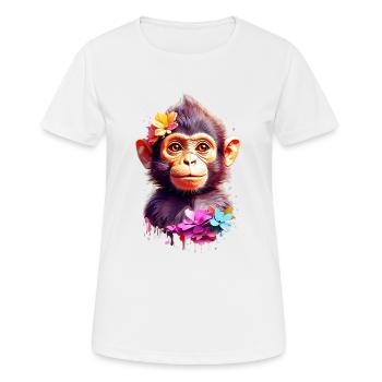 Singe Singe V1 24 11 - T-shirt respirant Femme - blanc - Devant - AI Model Female 172 dark (172cm)