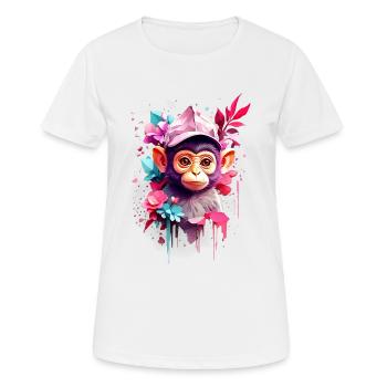 Singe Singe V1 24 12 - T-shirt respirant Femme - blanc - Devant - AI Model Female 172 dark (172cm)