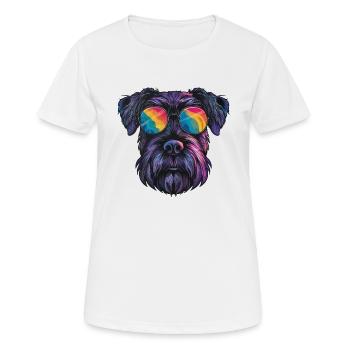 Schnauzer Géant, Schnauzer Géant, Chien - T-shirt respirant Femme - blanc - Devant - AI Model Female 172 dark (172cm)