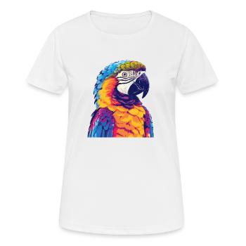 Papagei, vogel, tropisch, Sommer, geschenk - Frauen T-Shirt atmungsaktiv - Weiß - Vorne - AI Model Female 172 dark (172cm)