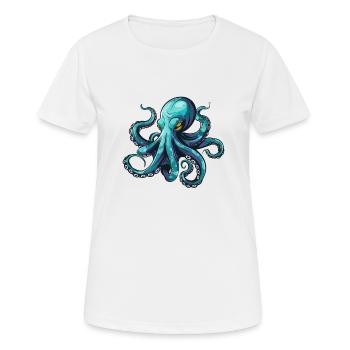 Pieuvre, pieuvre, pieuvre, été, cadeau - T-shirt respirant Femme - blanc - Devant - AI Model Female 172 dark (172cm)