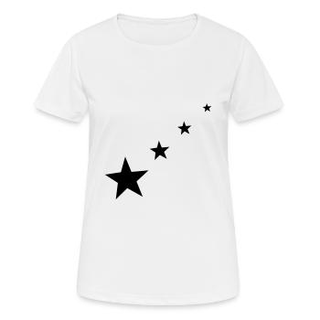 Sterne - Frauen T-Shirt atmungsaktiv - Weiß - Vorne - AI Model Female 172 dark (172cm)