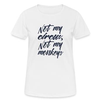 pas mon cirque - T-shirt respirant Femme - blanc - Devant - AI Model Female 172 dark (172cm)